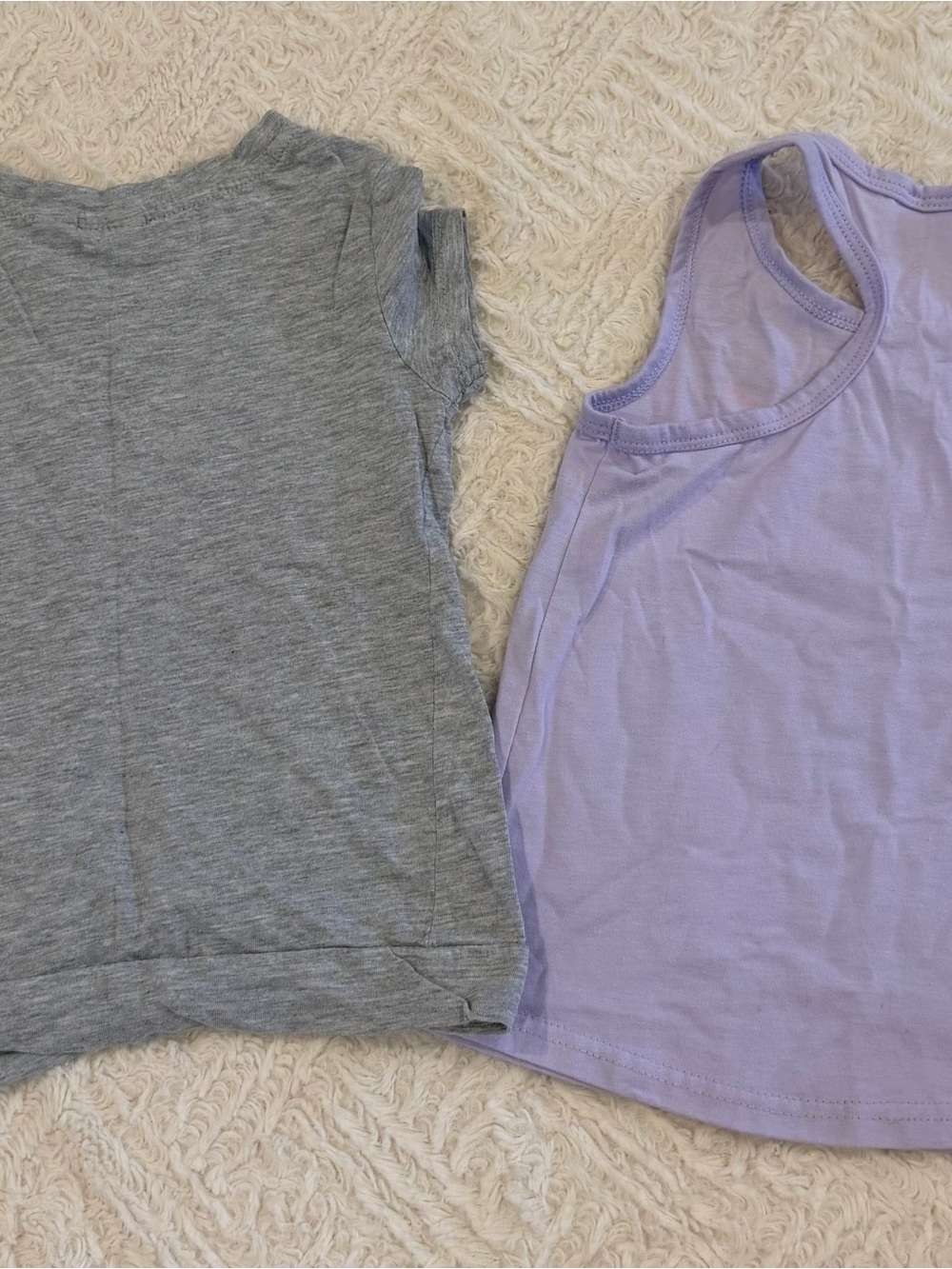 Puma Gray Tee & Lavender Tank with Coral Pink Logo - Picture 3 of 6